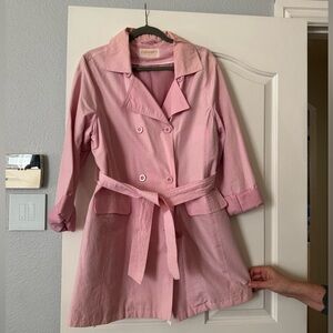 Kenneth Cole Pink Trench Coat